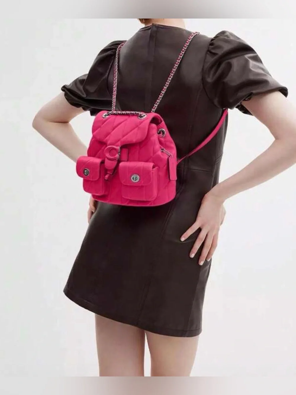 ✨ BRAND NEW ✨ Coach Quilted Tabby Backpack in Dragonfruit Pink 💖